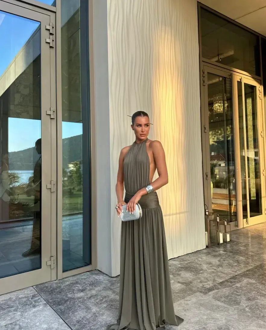 Arcina Ori Santina dress in khaki size 10 - Image 1
