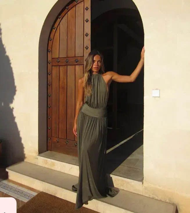 Arcina Ori Santina dress in khaki size 10 for rent on The Volte - main image