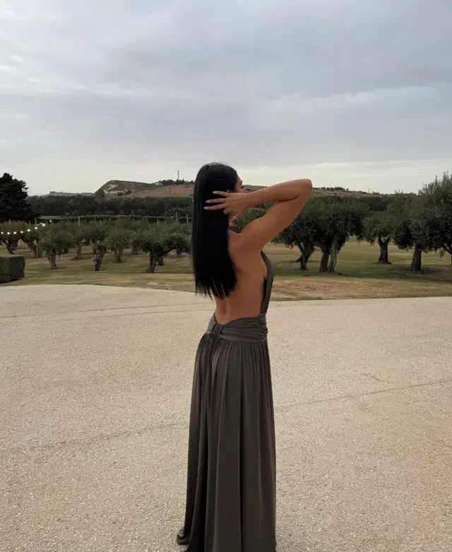 Arcina Ori Santina dress in khaki size 10 for rent on The Volte - main image