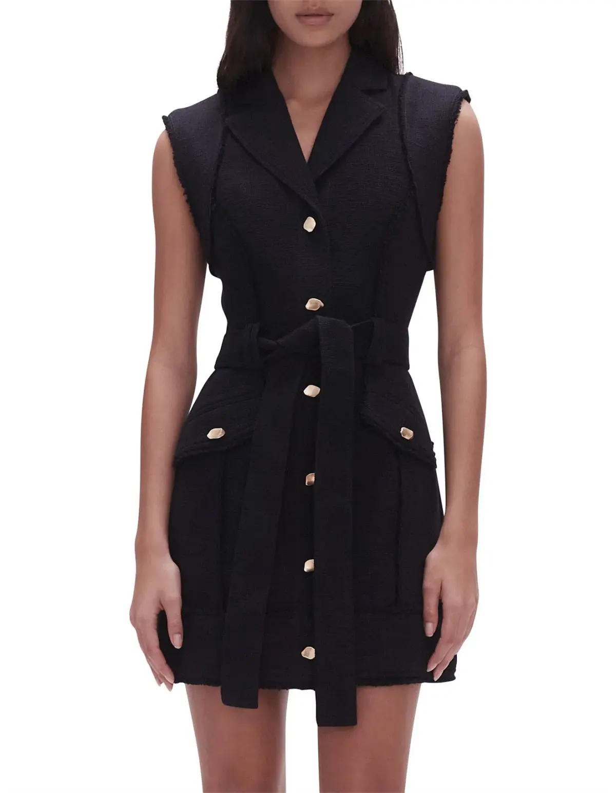 AJE Isabel Utility Mini Dress Black Size 6 - Image 1