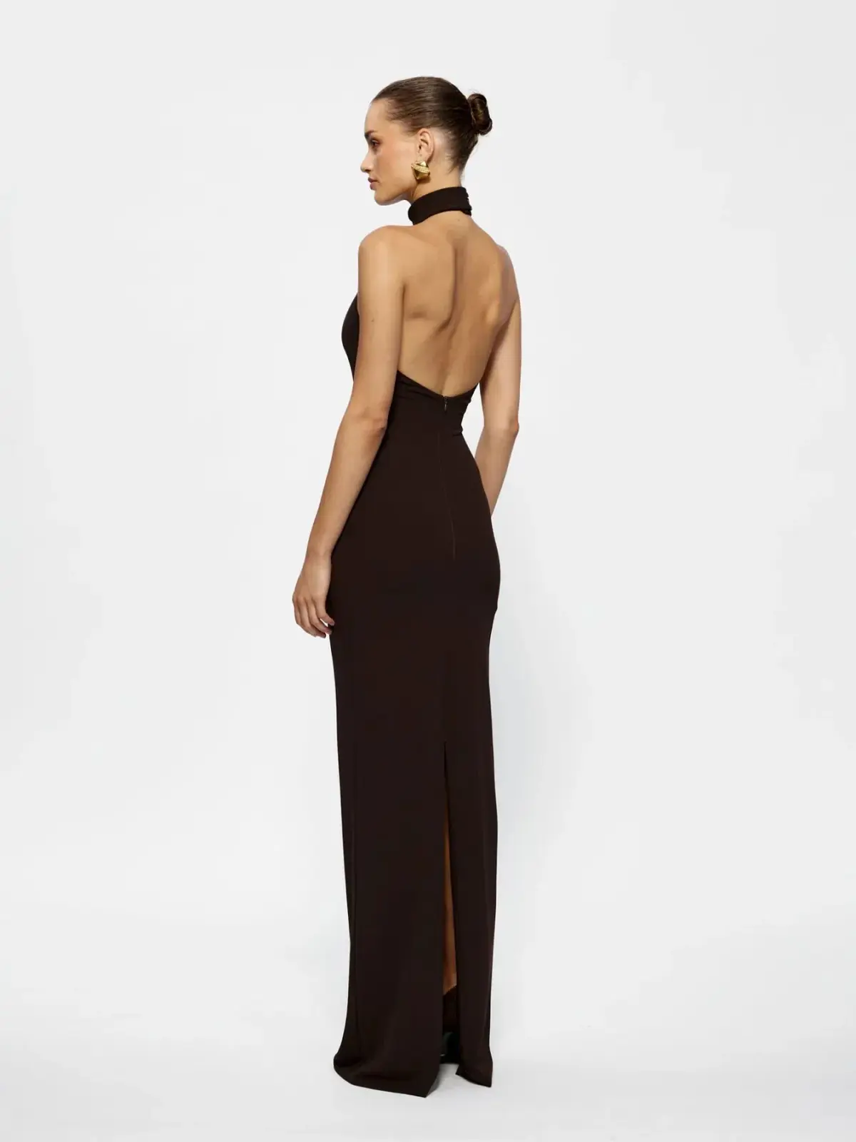 EFFIE KATS RHI GOWN COFFEE BROWN SIZE 8 (S) - Image 2