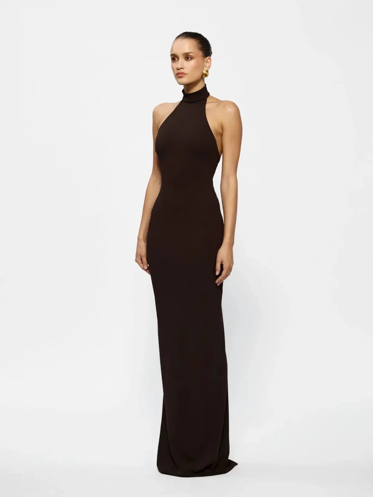 EFFIE KATS RHI GOWN COFFEE BROWN SIZE 8 (S) - Image 3
