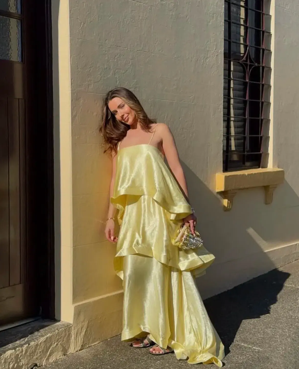 ELLIATT TILLY TIERED MAXI DRESS IN BUTTER YELLOW SIZE 8 (S) - Image 7