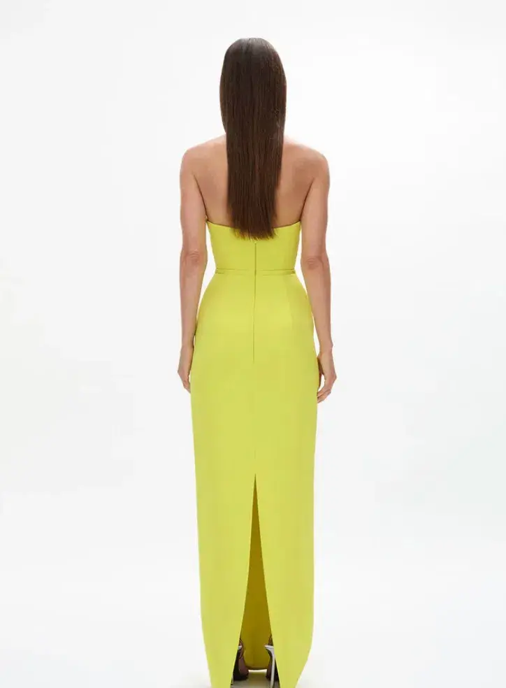 RACHEL GILBERT Maria Gown - Yellow Citrus AU 12  - Image 4