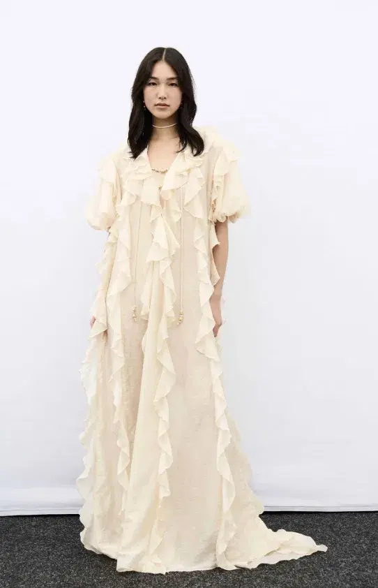 AJE Voyager Maxi Dress Coconut cream Size 14 for rent on The Volte - main image