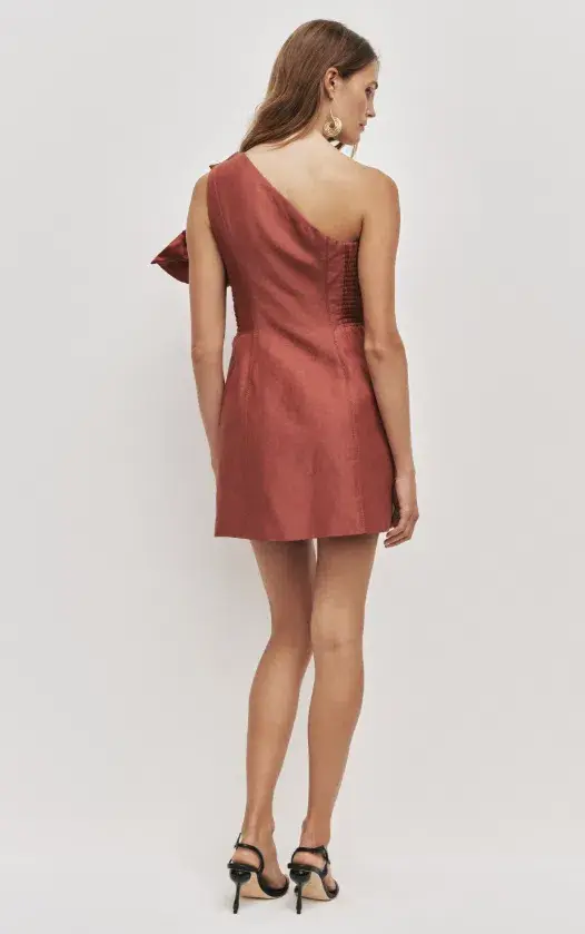 AJE Isla Mini Dress Rust Size 8 - Image 2
