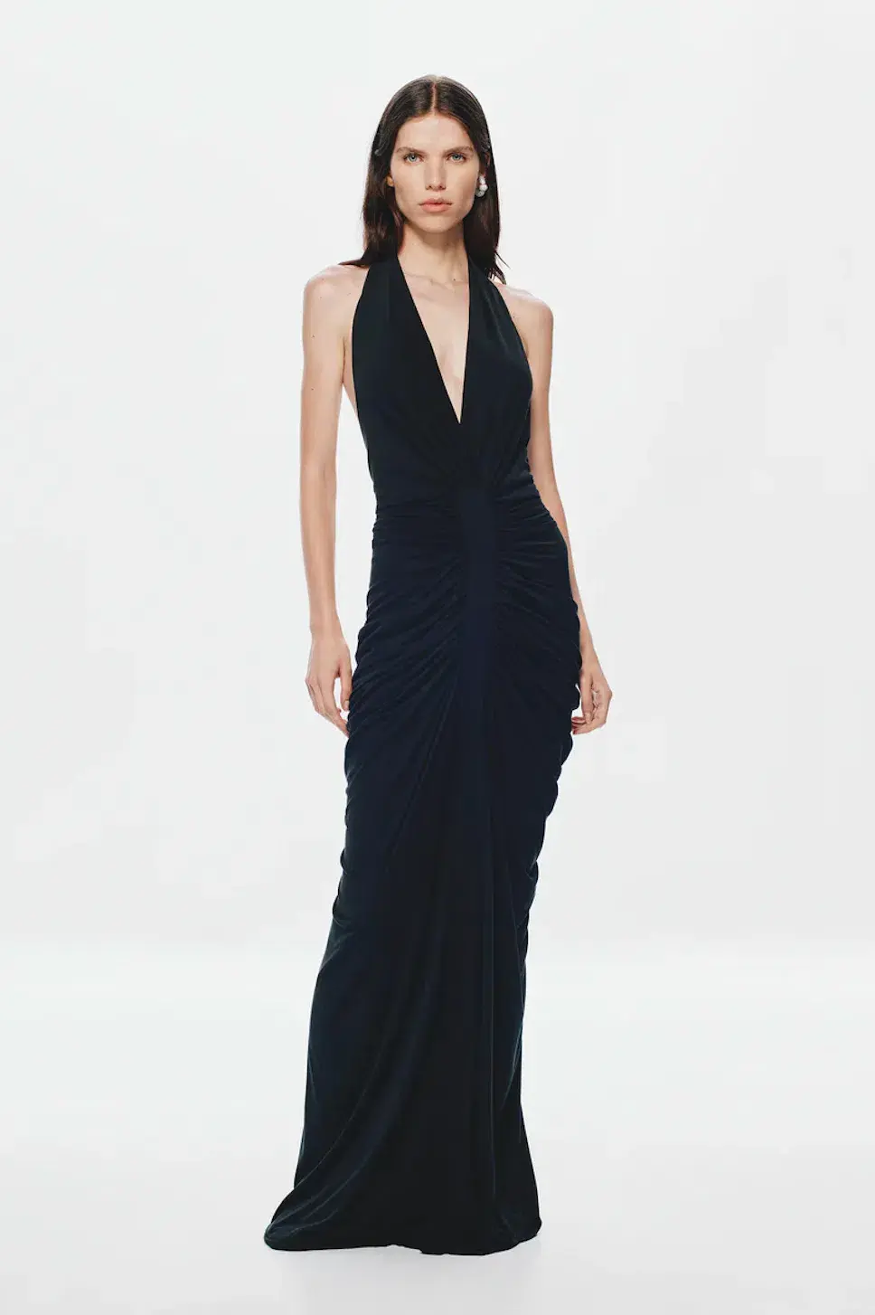 MISHA THE VENUS GATHERED CUPRO DRESS. SIZE S / AU 8-10 - Image 2