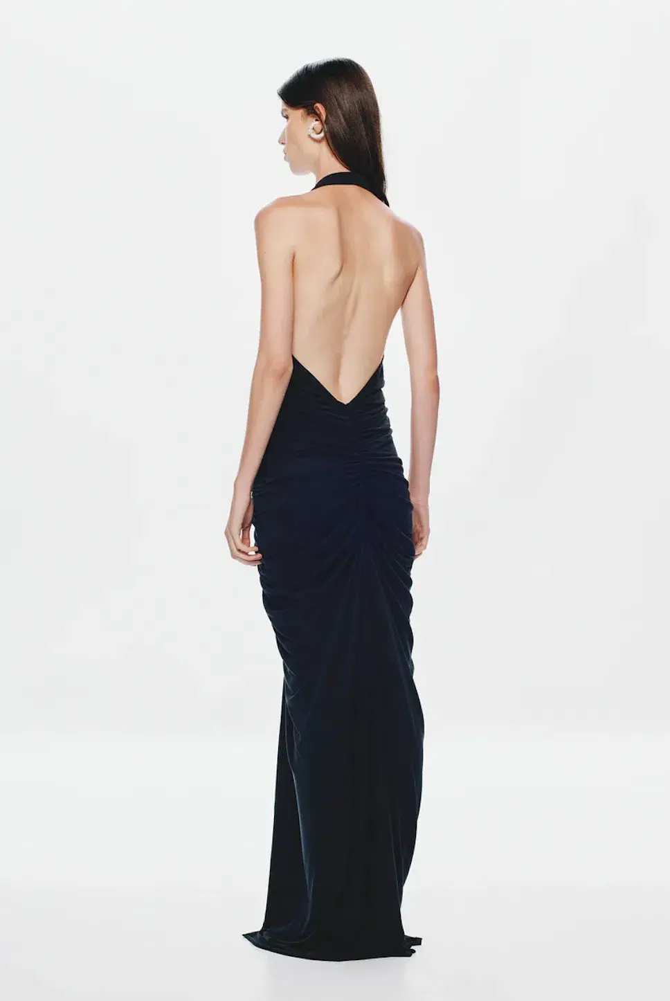 MISHA THE VENUS GATHERED CUPRO DRESS. SIZE S / AU 8-10 - Image 4