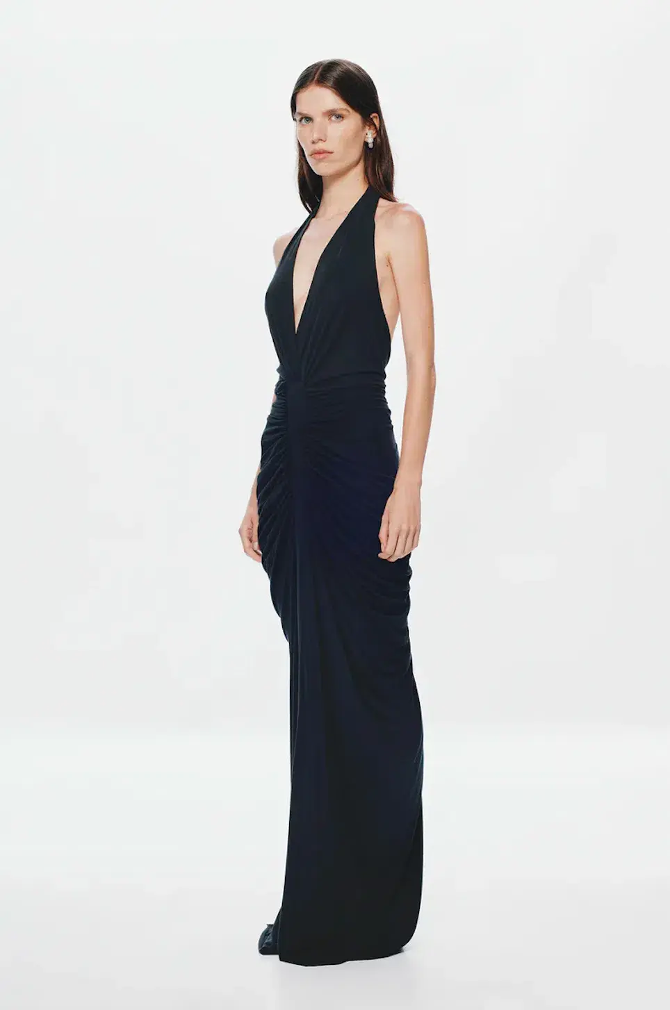 MISHA THE VENUS GATHERED CUPRO DRESS. SIZE S / AU 8-10 - Image 5