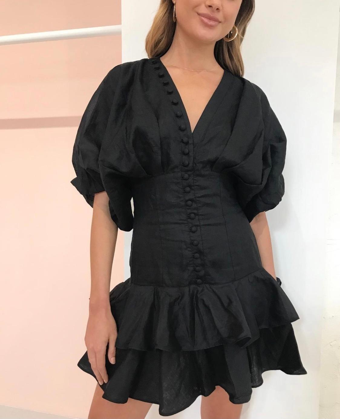 Joslin Presley Mini Dress Black Size 8 - Image 4
