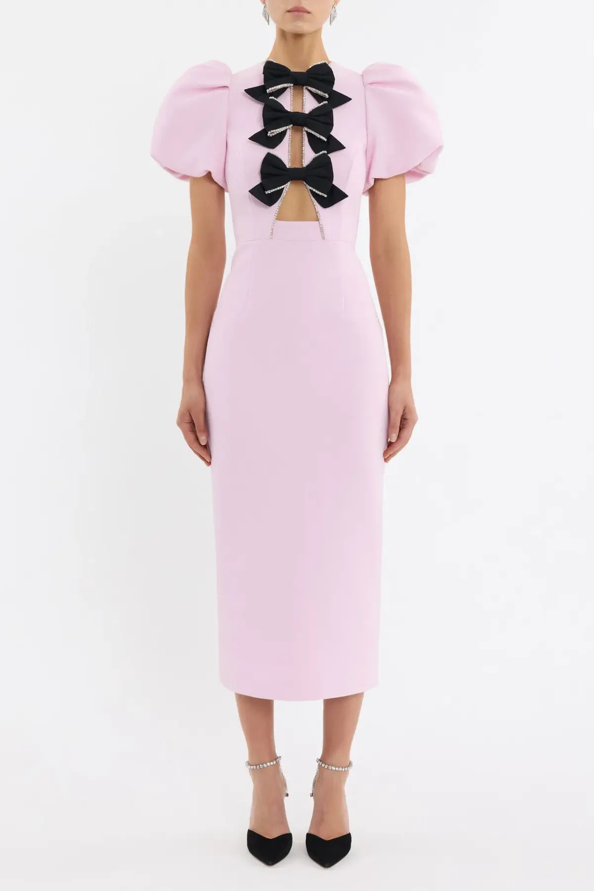Rebecca Vallance Nemy Midi Dress Pink Size 10 - Image 1