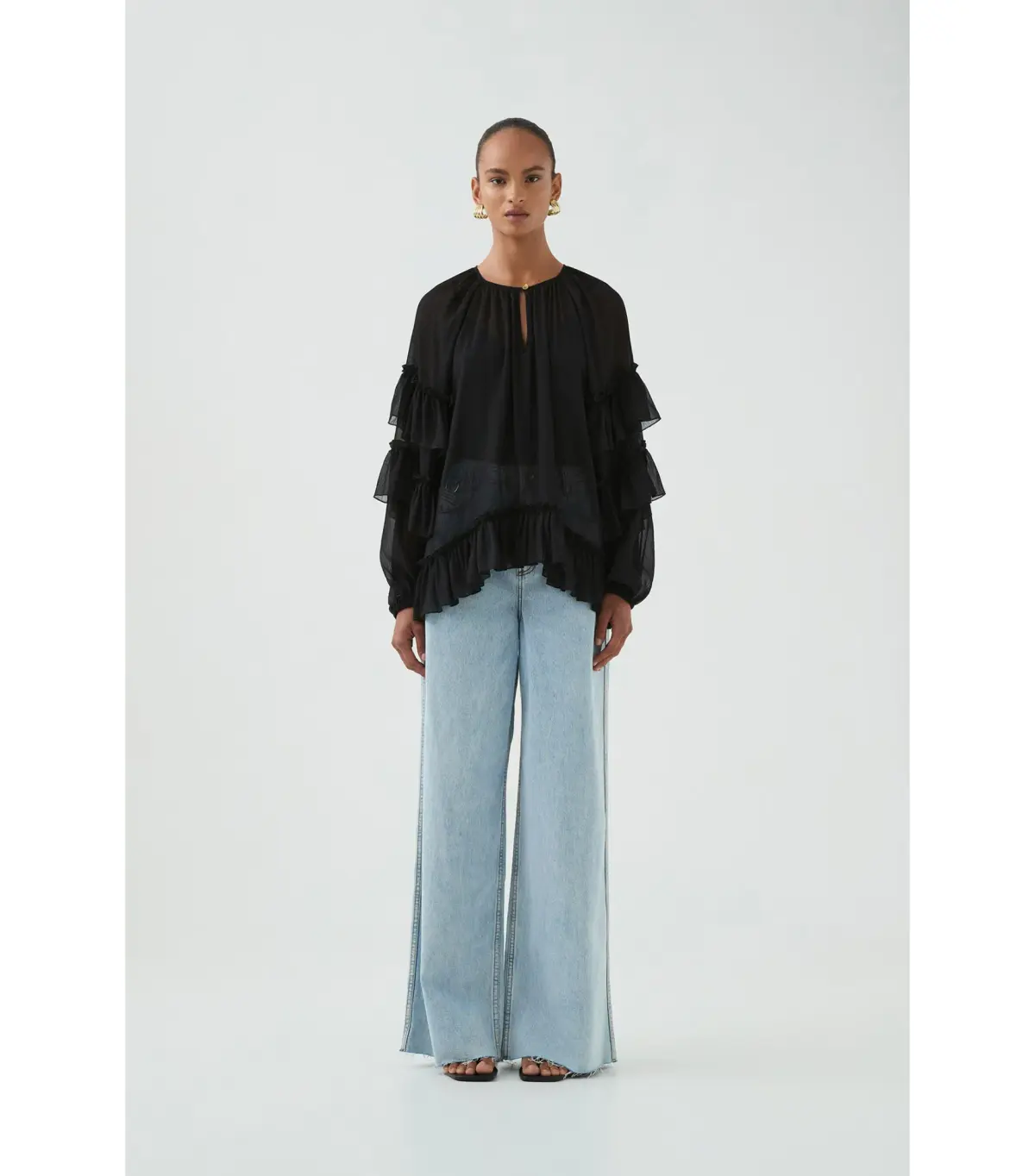 Aje Mina Blouse Black Size AU 6 - Image 1