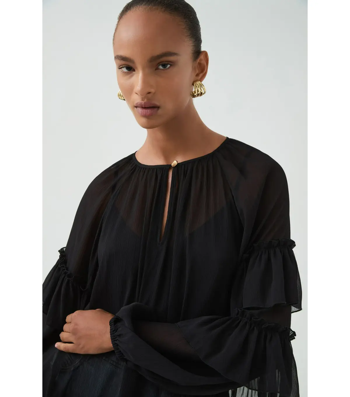 Aje Mina Blouse Black Size AU 6 - Image 3