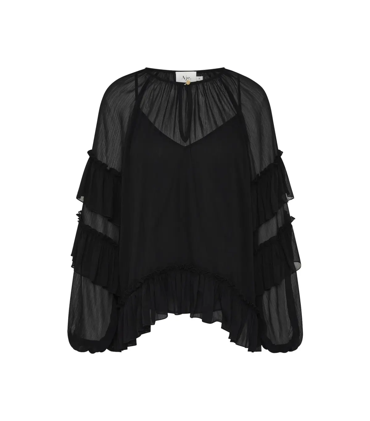 Aje Mina Blouse Black Size AU 6 - Image 5