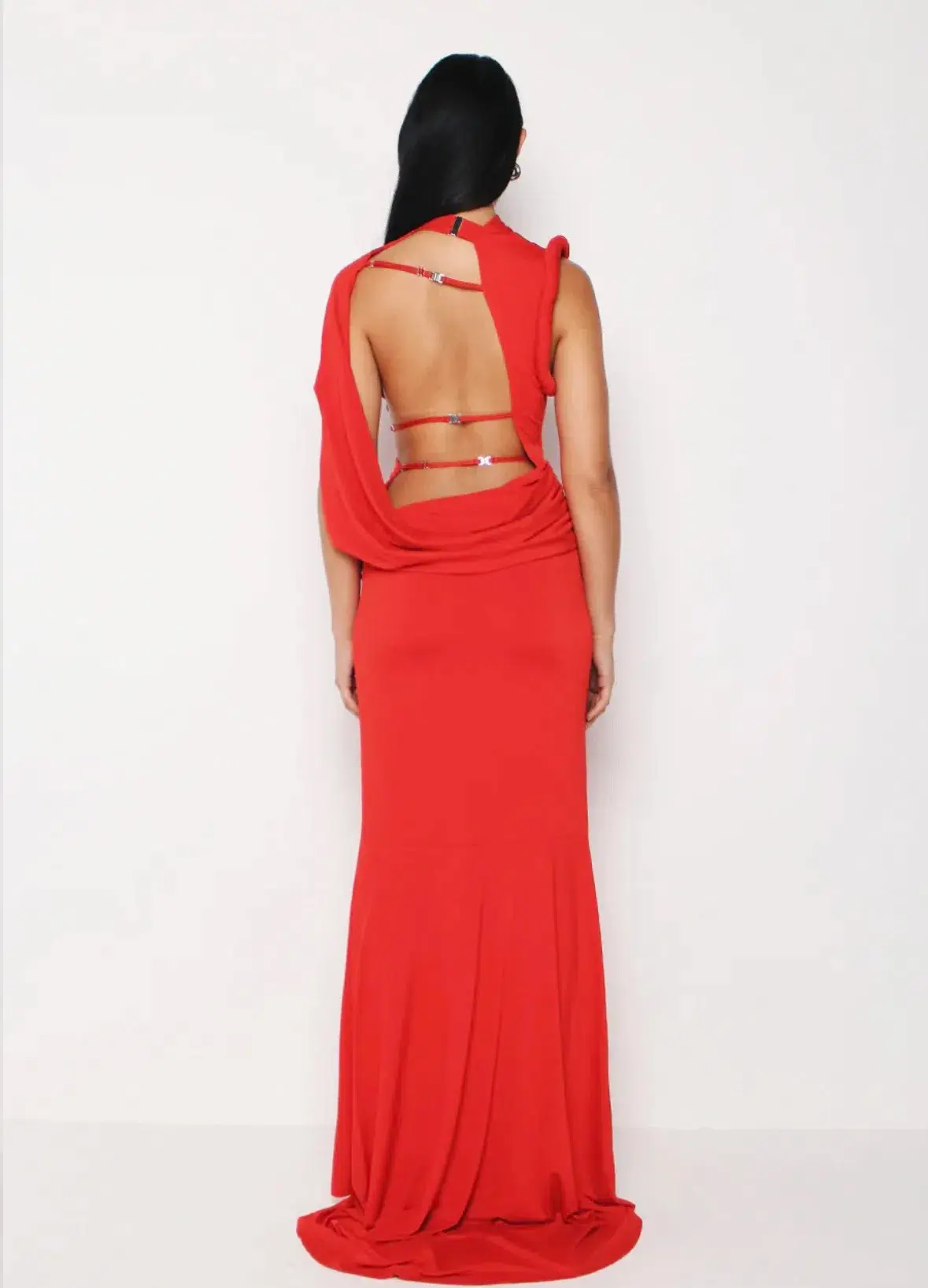 KOURH NEON MAXI DRESS RED XL - Image 4