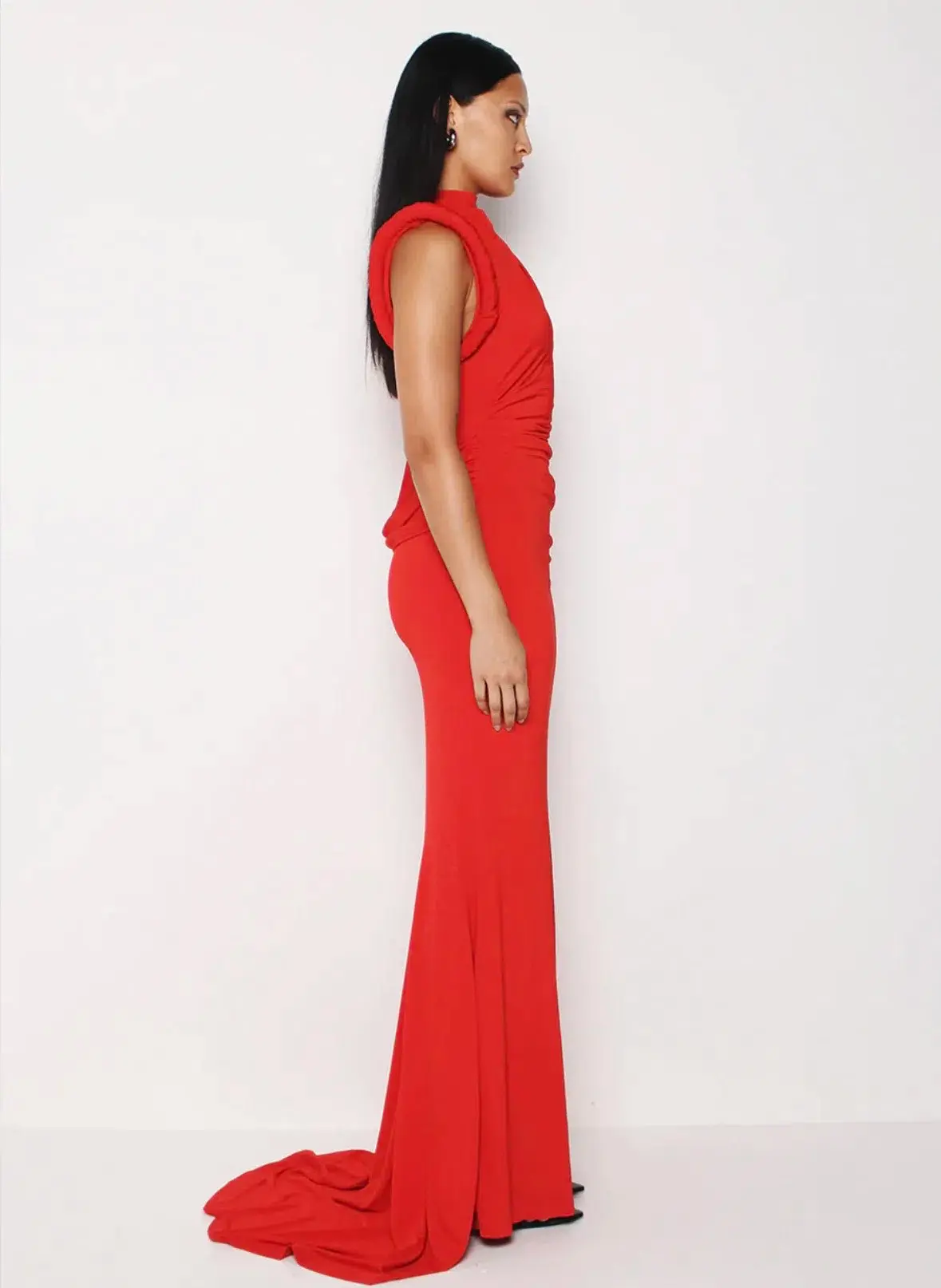 KOURH NEON MAXI DRESS RED XL - Image 3