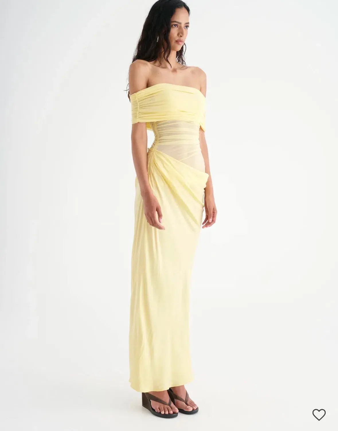 BENNI Nico Off Shoulder Maxi Dress Butter 14 - Image 2