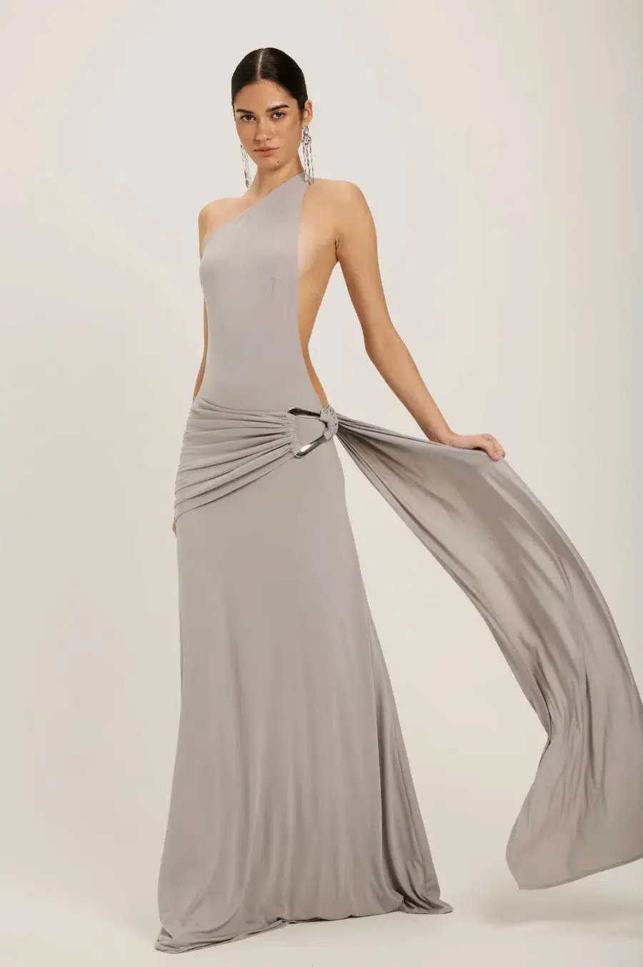 Ance Gria Gaia Gown Silver Grey - size XS - Image 5
