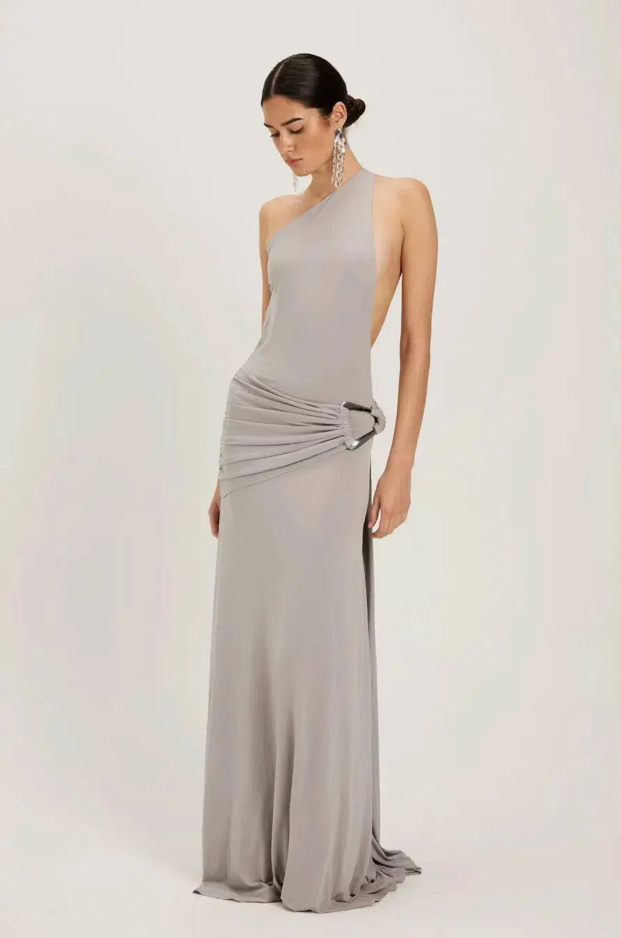 Ance Gria Gaia Gown Silver Grey - size XS for rent on The Volte - main image