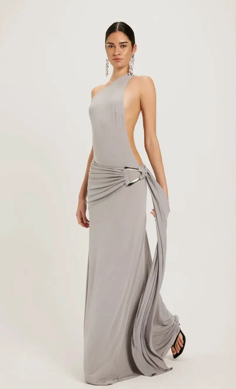 Ance Gria Gaia Gown Silver Grey - size XS for rent on The Volte - main image