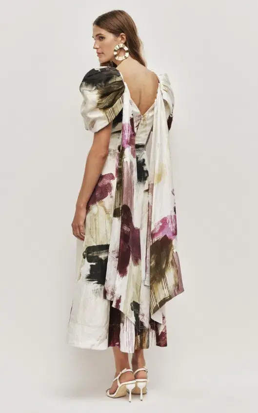AJE Bisou Midi Dress Impressionist Size 14 for rent on The Volte - main image