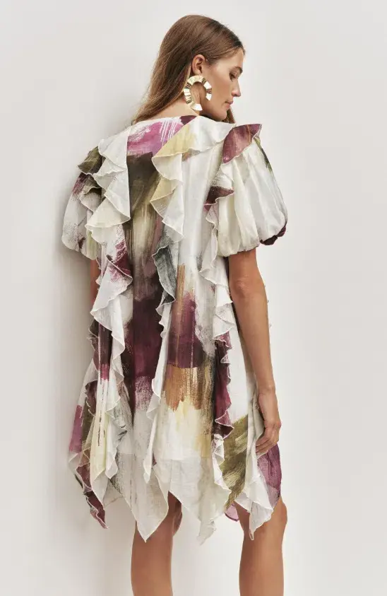 AJE Voyager Mini Dress Impressionist Size 10 for rent on The Volte - main image