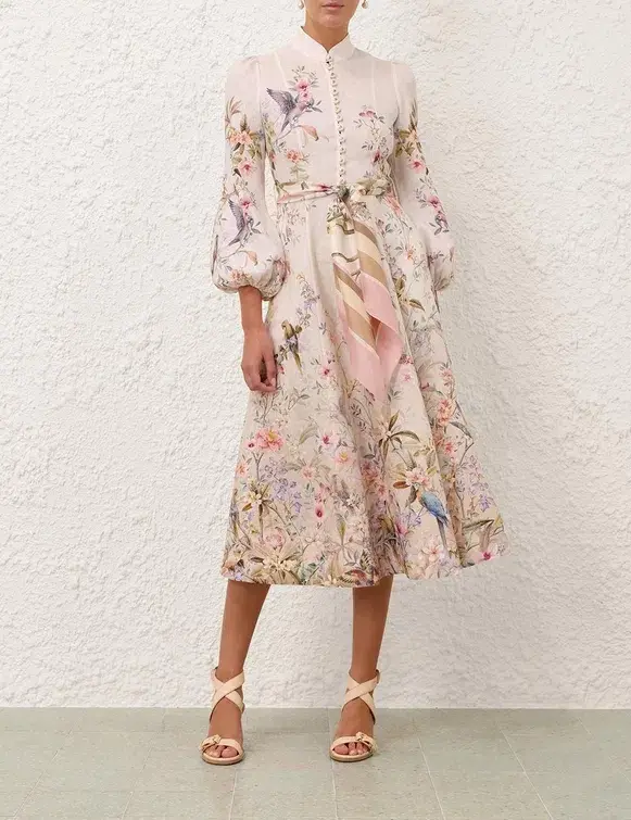 ZIMMERMANN REBELLION BUTTON MIDI DRESS - Image 2