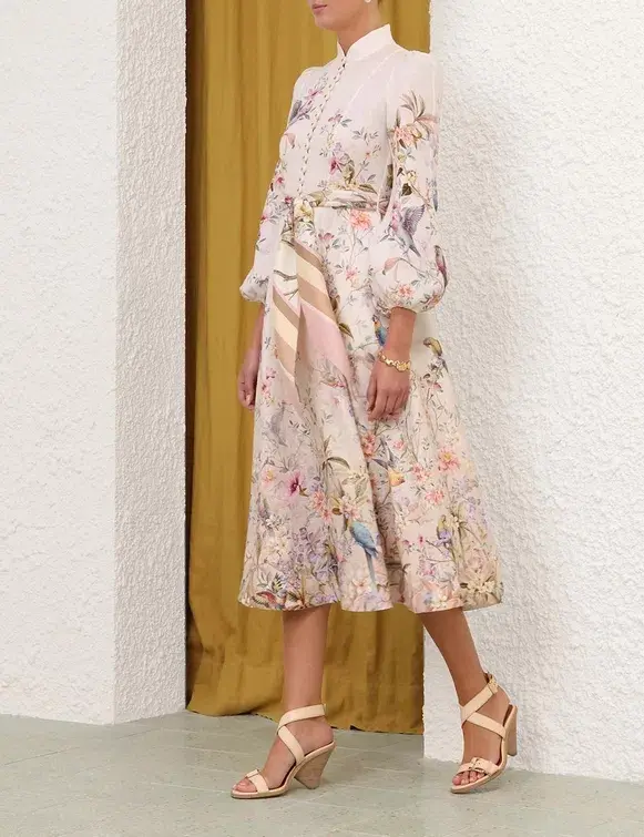 ZIMMERMANN REBELLION BUTTON MIDI DRESS - Image 3