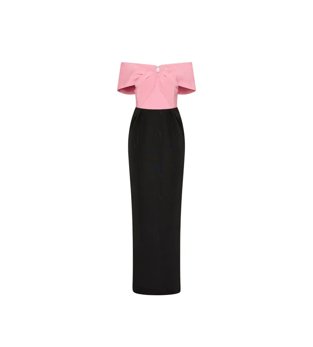 Rebecca Vallance Amaro Off The Shoulder Gown Black/Pink  Size 8 for rent on The Volte - main image