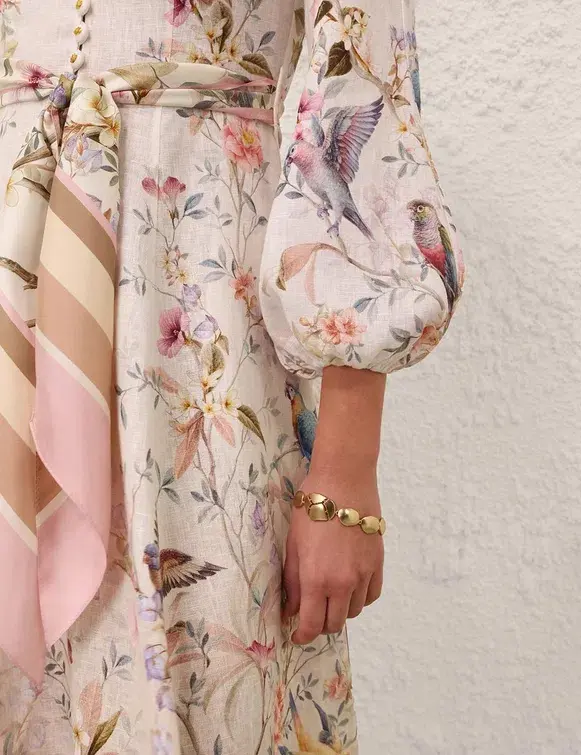 ZIMMERMANN REBELLION BUTTON MIDI DRESS - Image 5
