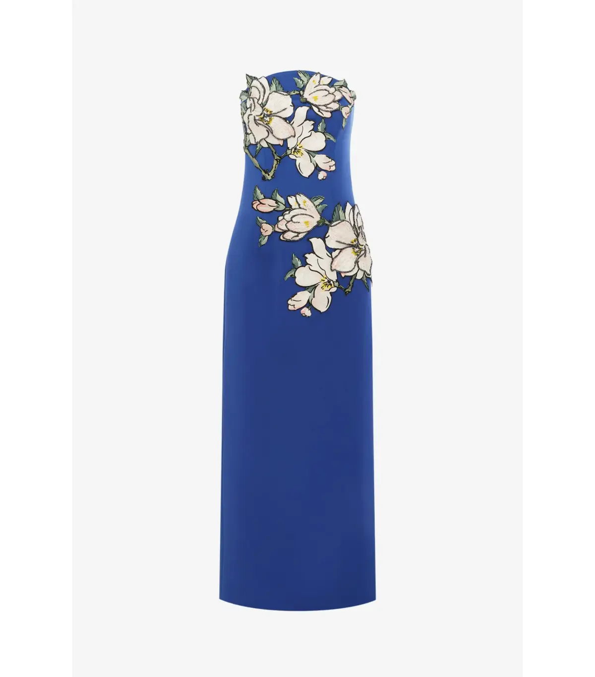 Leo Lin Ava Appliqué Floral Bustier Maxi Dress Midnight Magnolia Print Size AU 6 - Image 4