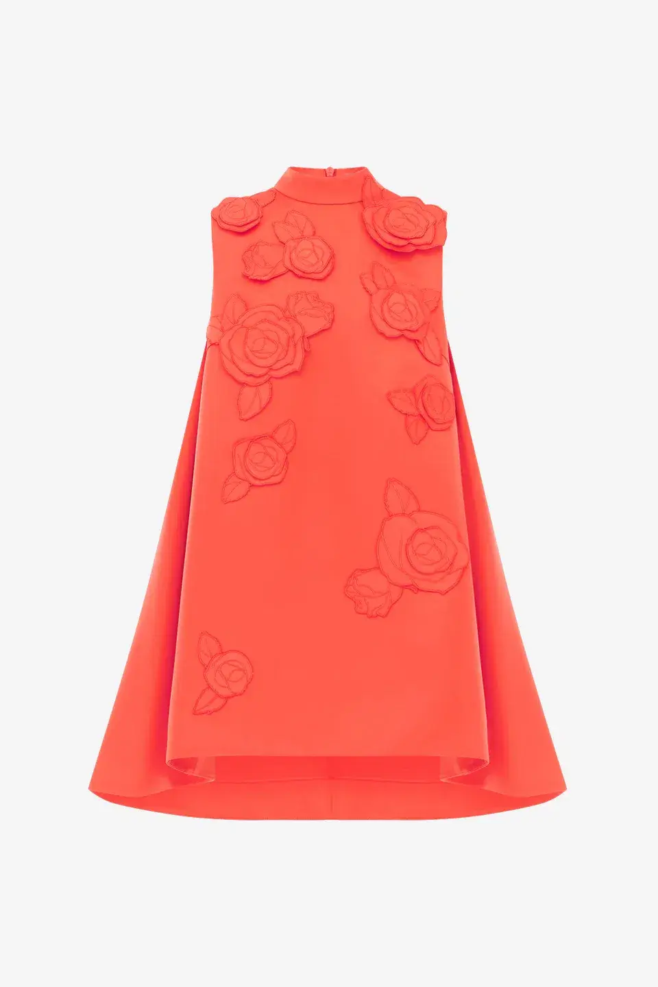 Leo Lin Fallon Appliqué Floral Mini Dress Saffron Size 10 - Image 1