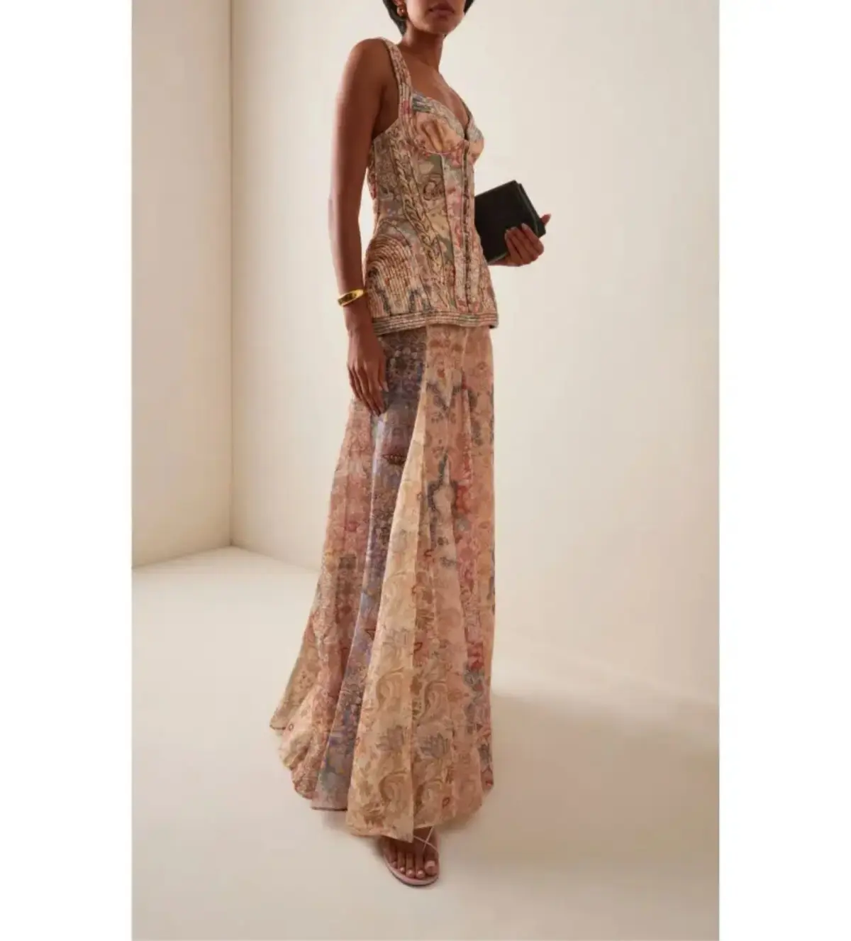 Zimmermann The Rebellion Corded Maxi Dress in Spliced Floral Size 0/Au 8  - Image 1
