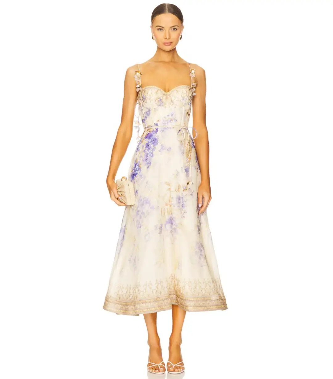 Zimmermann Dawning Picnic Dress Lilac Floral Size 3 / AU 14 for rent on The Volte - main image