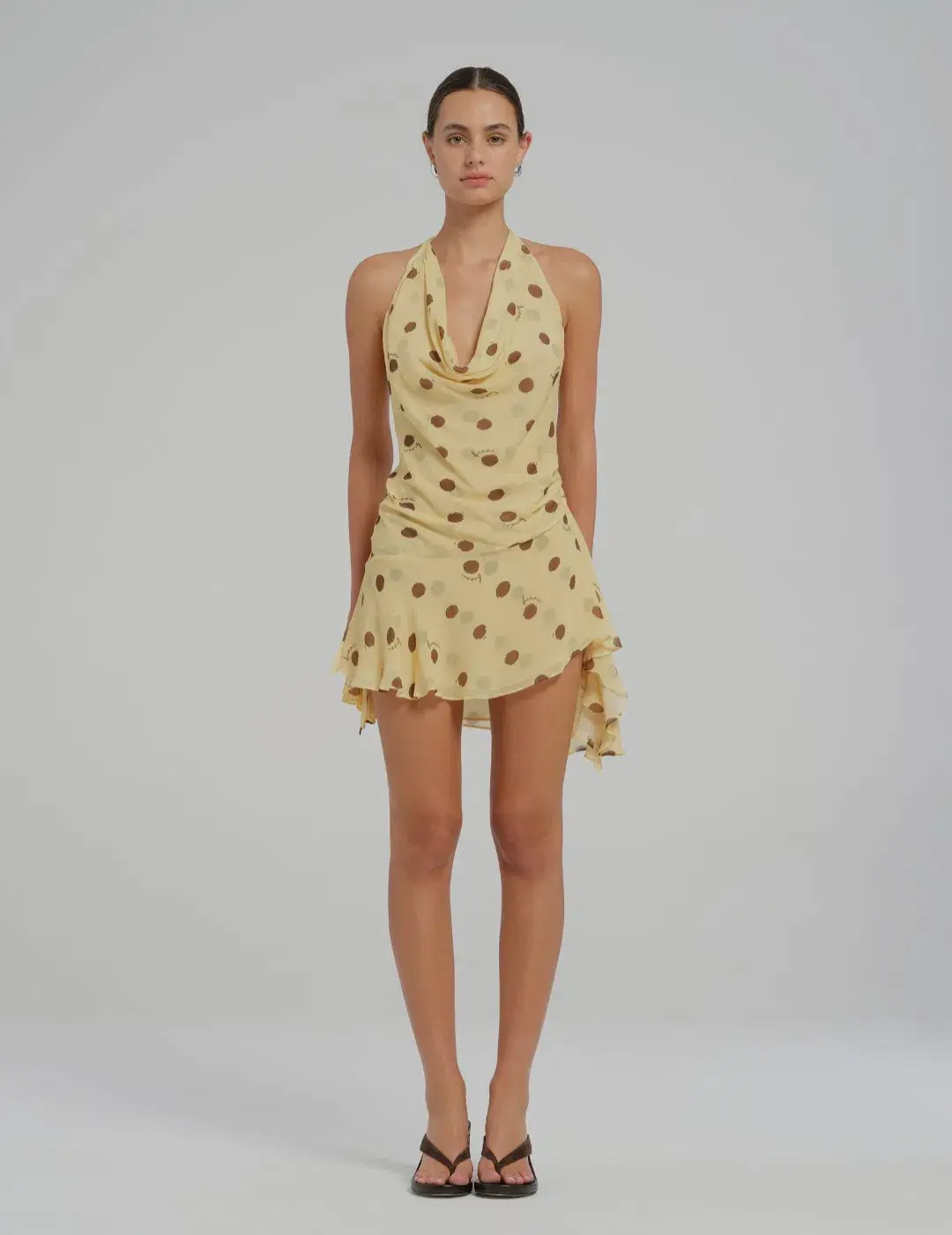 Benni Harlow Halter dress in Butter - Image 2
