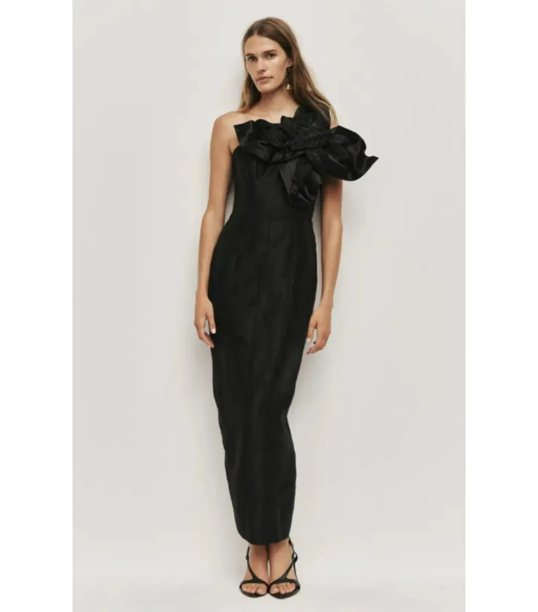 Aje Isla Maxi Dress Black Size AU 14 for rent on The Volte - main image