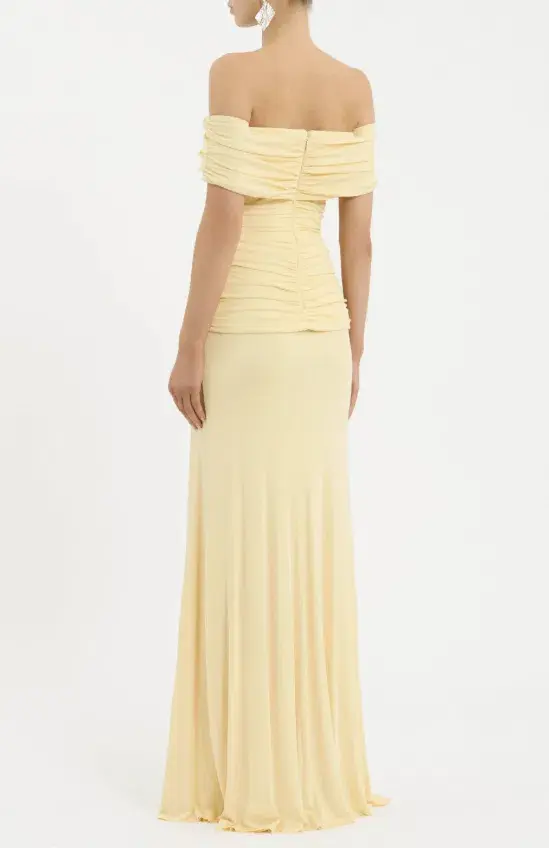 Rebecca Vallance Zaley Off The Shoulder Maxi Dress Size 14 - Image 2
