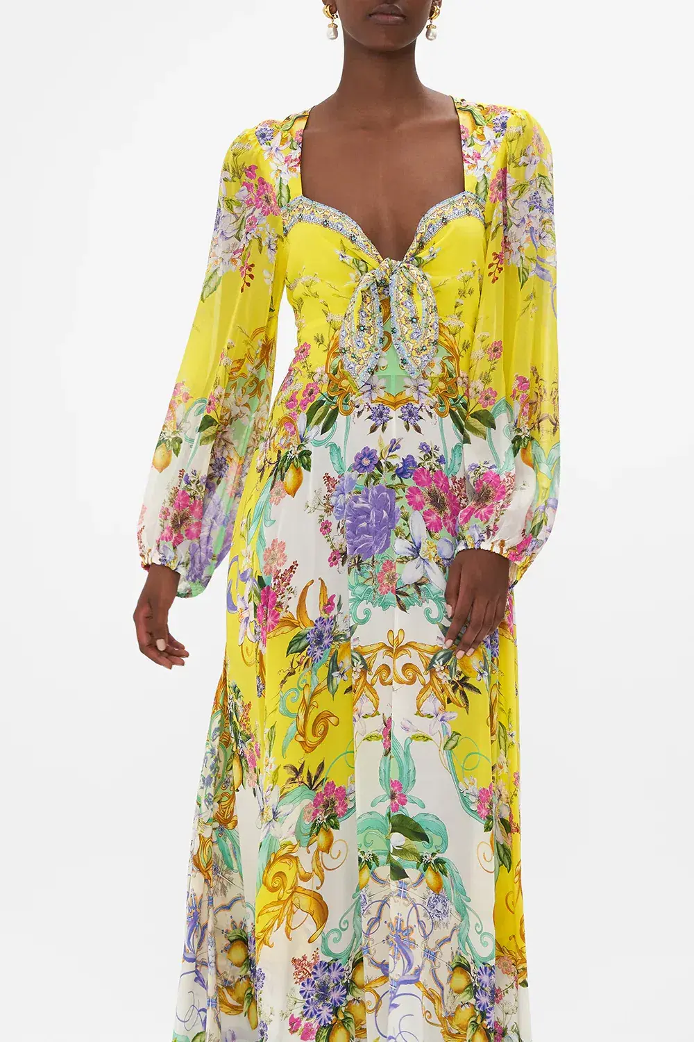 Camilla Caterina Spritz Tie Front Long Sleeve Dress Size XL-XXL  - Image 1