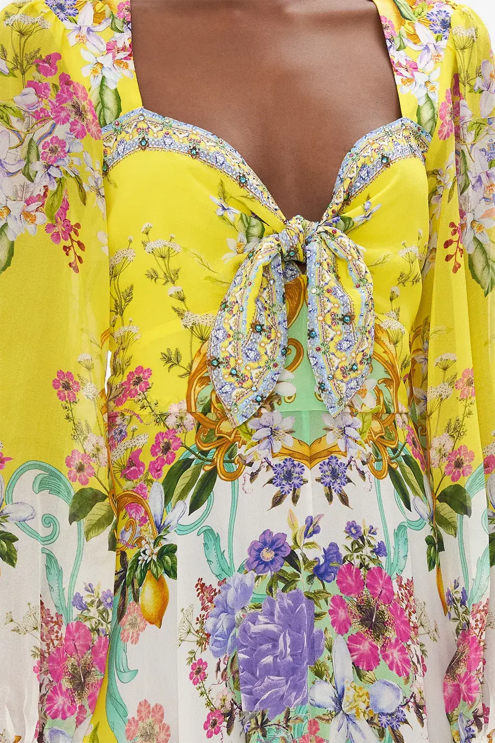 Camilla Caterina Spritz Tie Front Long Sleeve Dress Size XL-XXL  - Image 3
