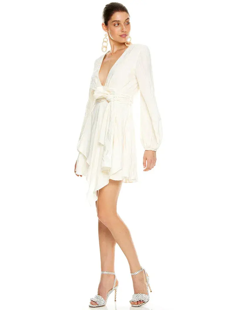 Talulah Sway With Me Long Sleeve Mini Dress White Size S - Image 2