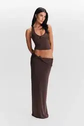 Sasha Therese Mila Skirt & Blair Top set Chocolate Brown SIZE AU 4 - Image 2