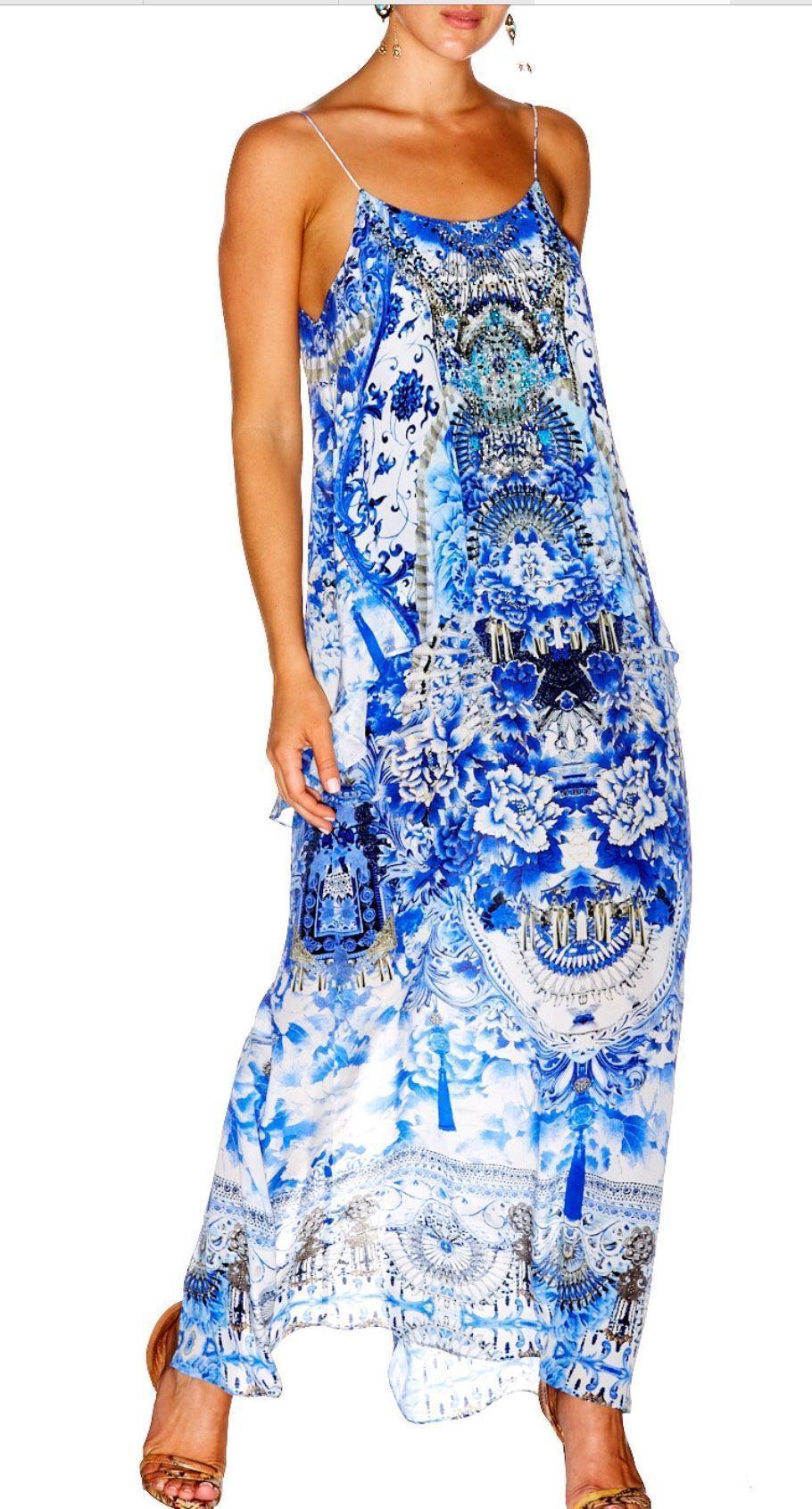 Camilla Silk Dress Print Size 8 - Image 2