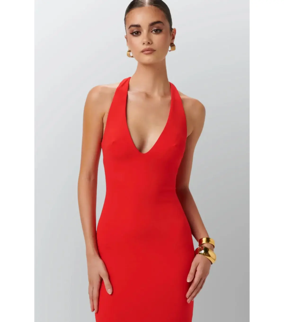Effie Kats Eiza Maxi Gown in Cherry Red Size XS / AU 6  - Image 2