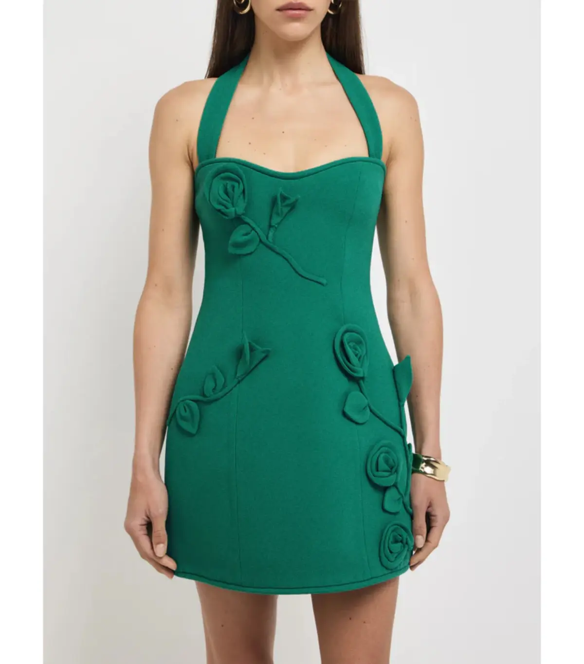 Sheike Maya Mini Dress Jade Green Size 16 - Image 2