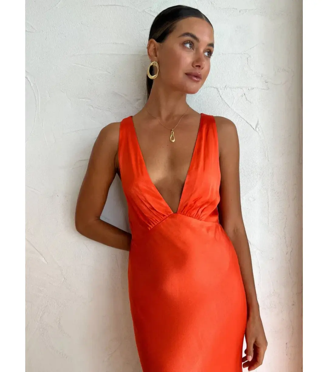 Shona Joy Midi Dress in Hibiscus for rent on The Volte - main image