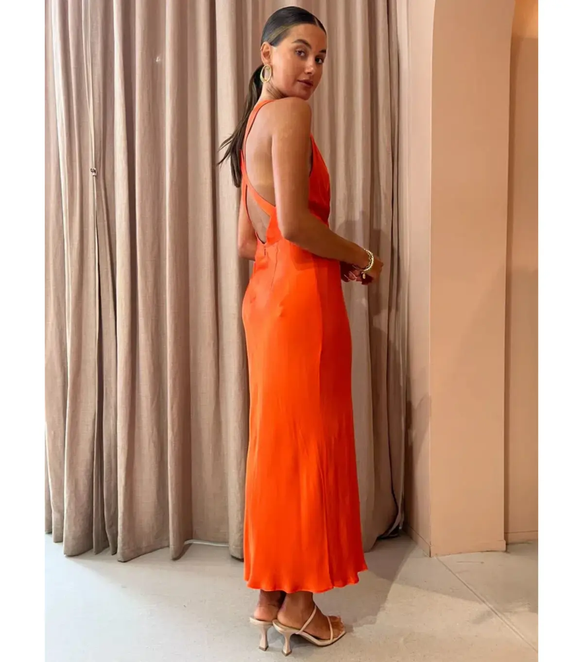 Shona Joy Midi Dress in Hibiscus - Image 5