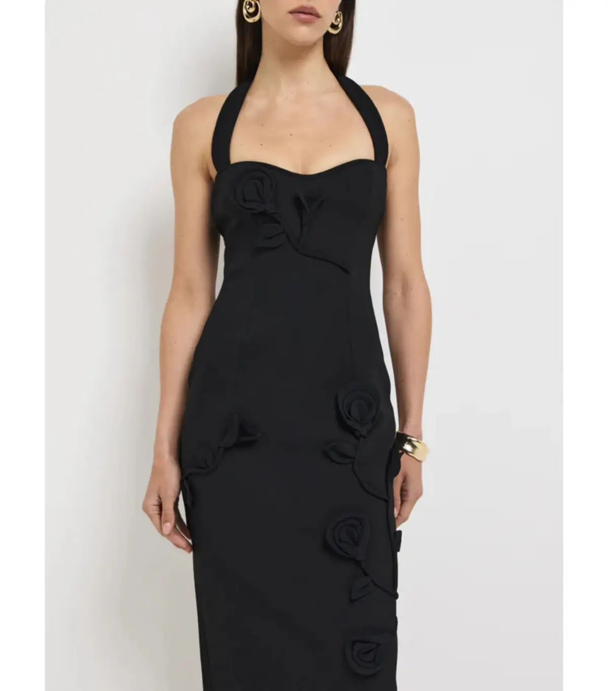 Sheike Maya Midi Dress Black Size 6 - Image 2