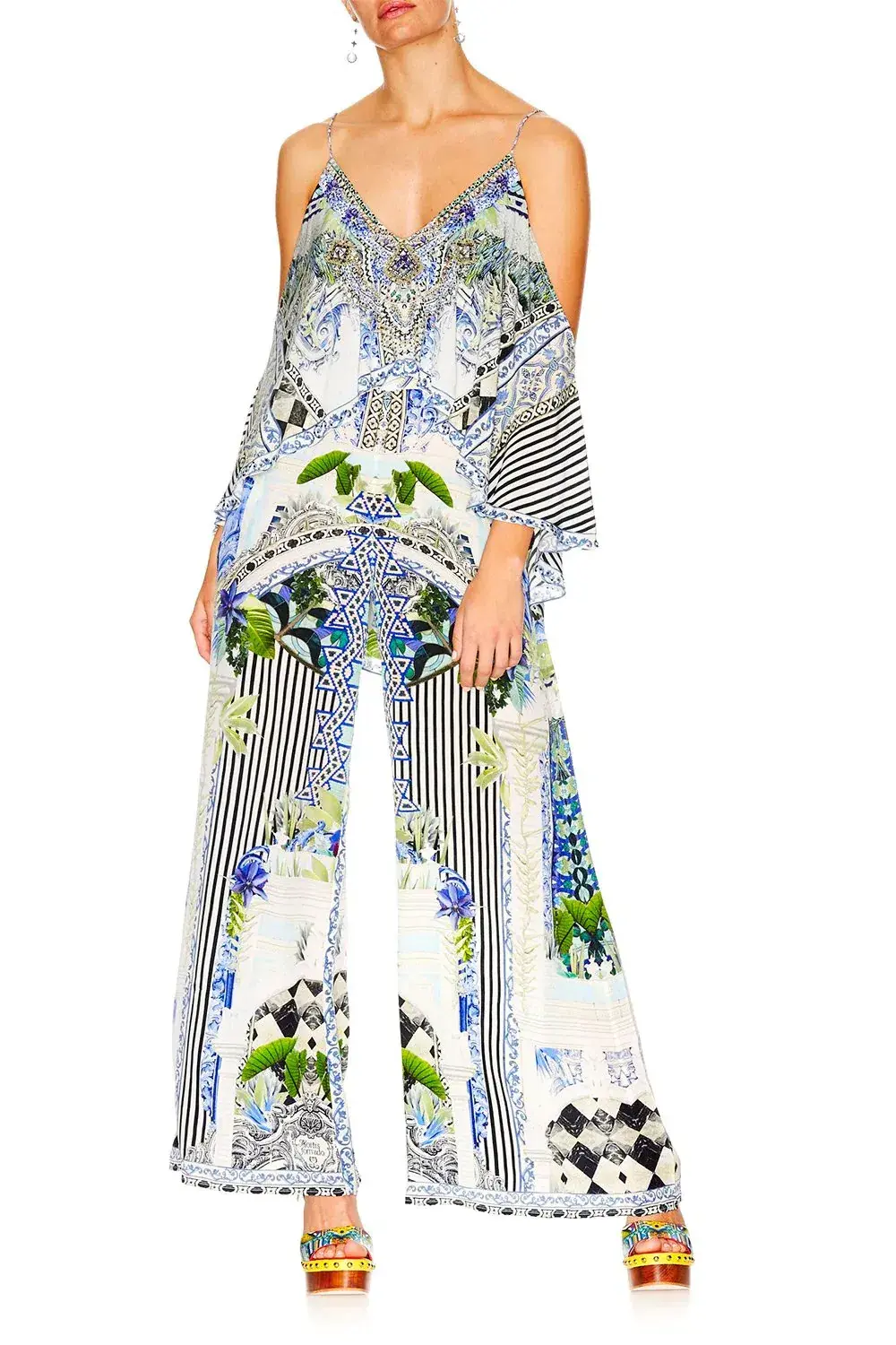 Camilla Sweet Escape Double Layer Jumpsuit Print Size XS - Image 1