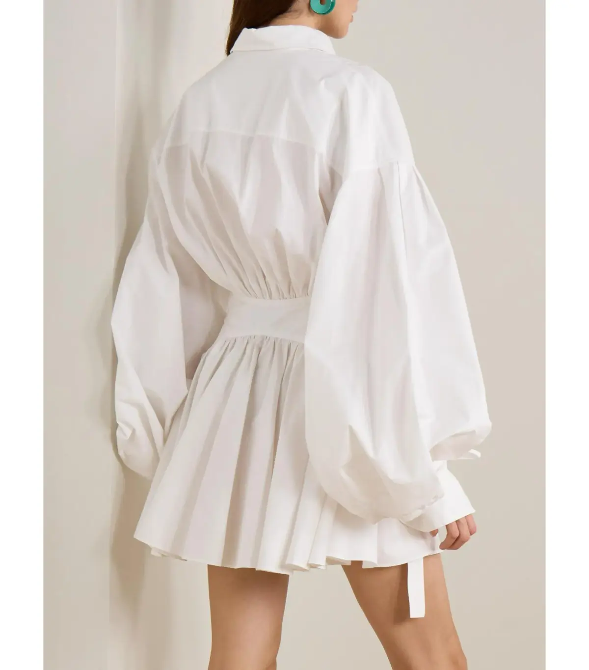 Zimmermann Rebellion Poplin Mini Dress in Ivory Size 0 / AU 8 - Image 2