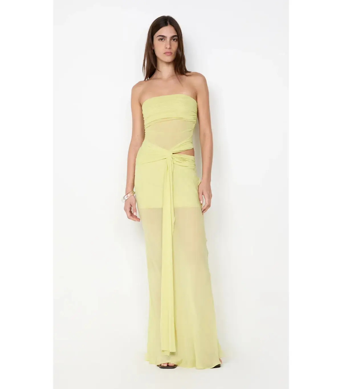Bec & Bridge Jehnaya Strapless Maxi Dress Citrus Size AU 10 - Image 1